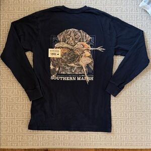 Southern Marsh Men's Navy Long Sleeve Tee